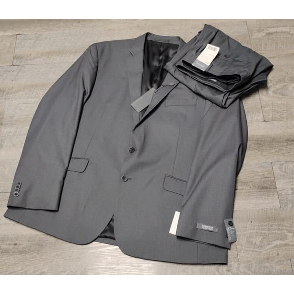 NWT Kenneth Cole Reaction Men's Gray Suit Separate jacket sz 48R pant 40w x30L - Picture 7 of 14